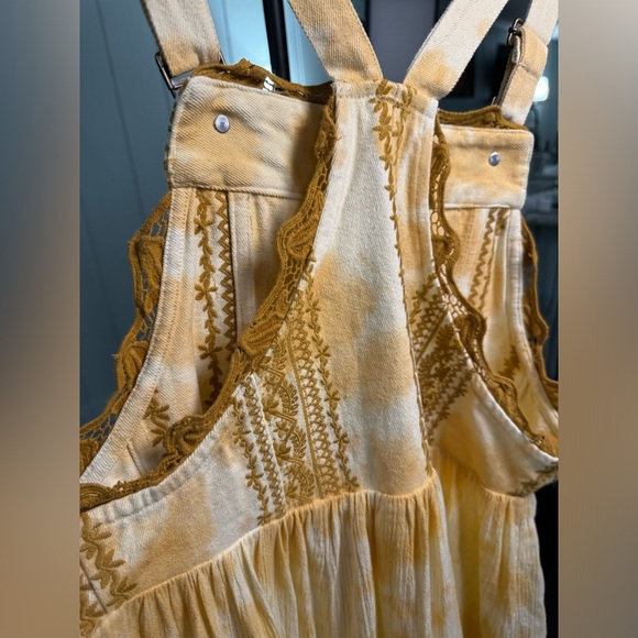 NWT Free People Bali Devon Skirtall - Italian straw / gold - S - Picture 9 of 10